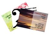 Business Cards with graphic  / Landscape format - Foto and Graphic upload - coloured text