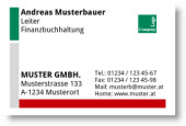 Business Cards for Companies with Logo / Landscape format - Black Text