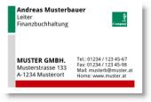 Business Cards for Companies with fixed layout - Landscape format